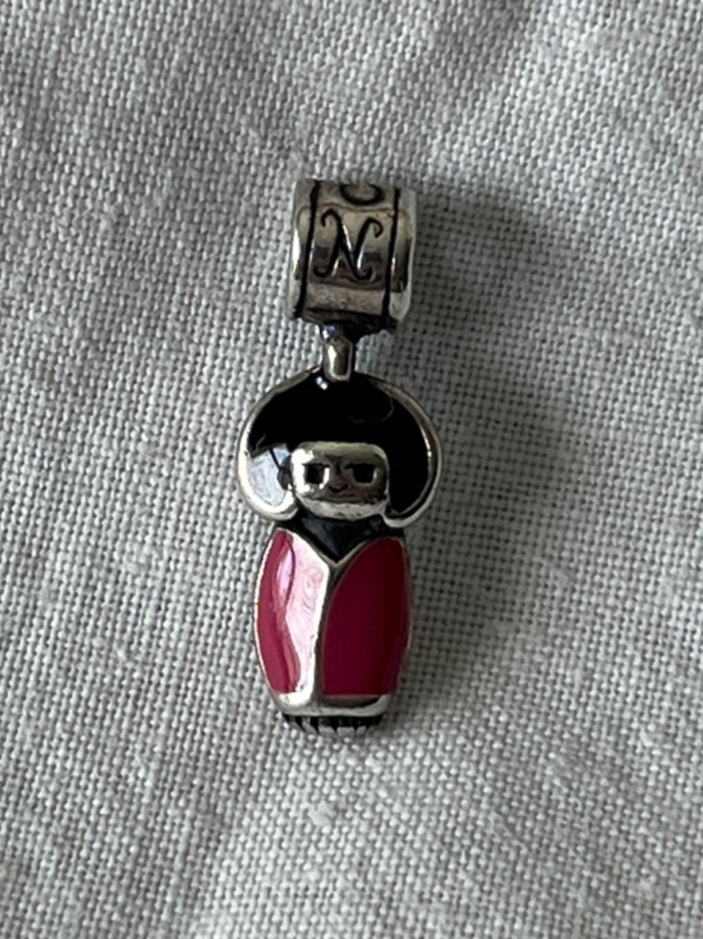 Nomades military charm pink Okinawa .925 sterling silver